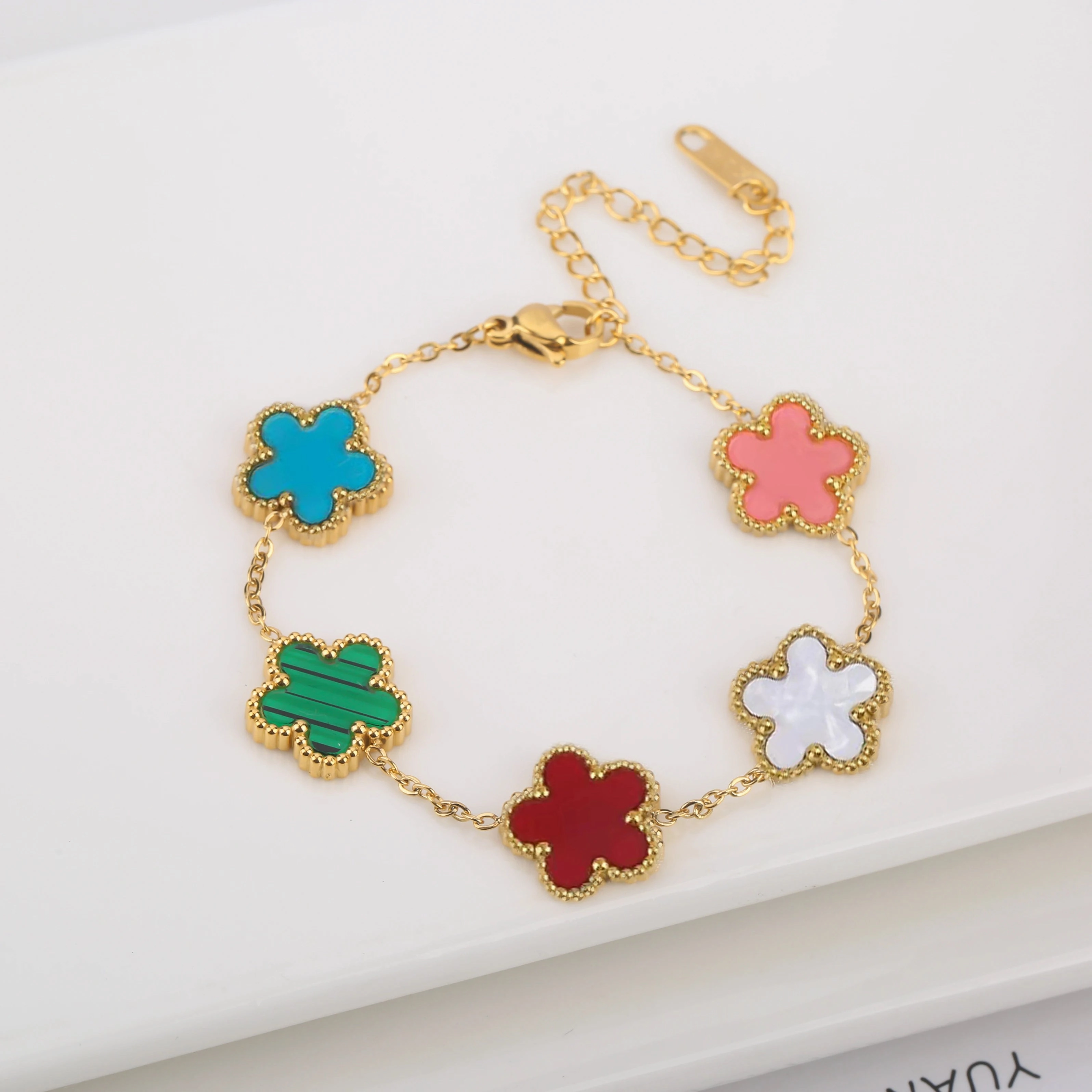 Hot Sale Stainless Steel Adjustable Clover Bracelet for Women