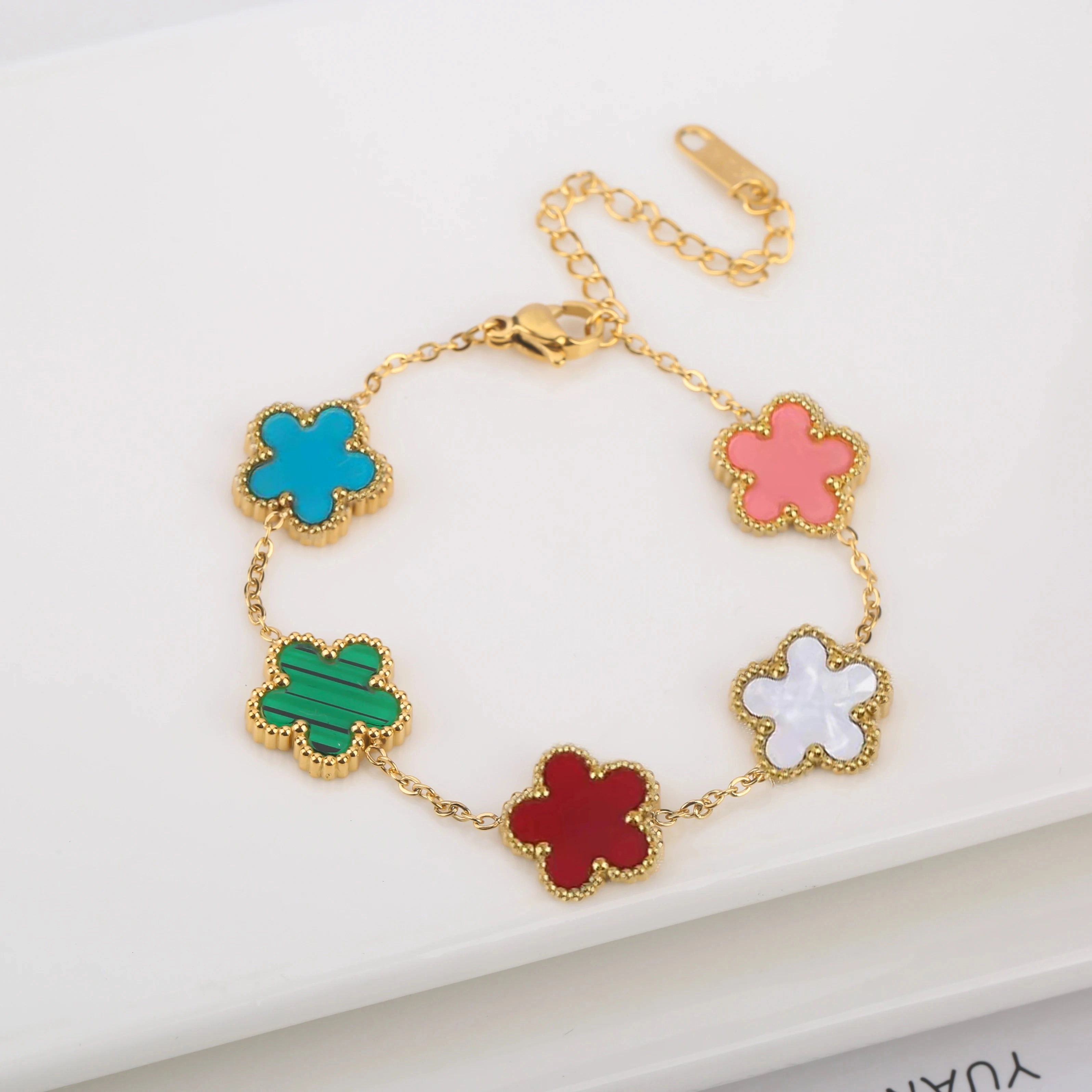 Hot Sale Stainless Steel Adjustable Clover Bracelet for Women