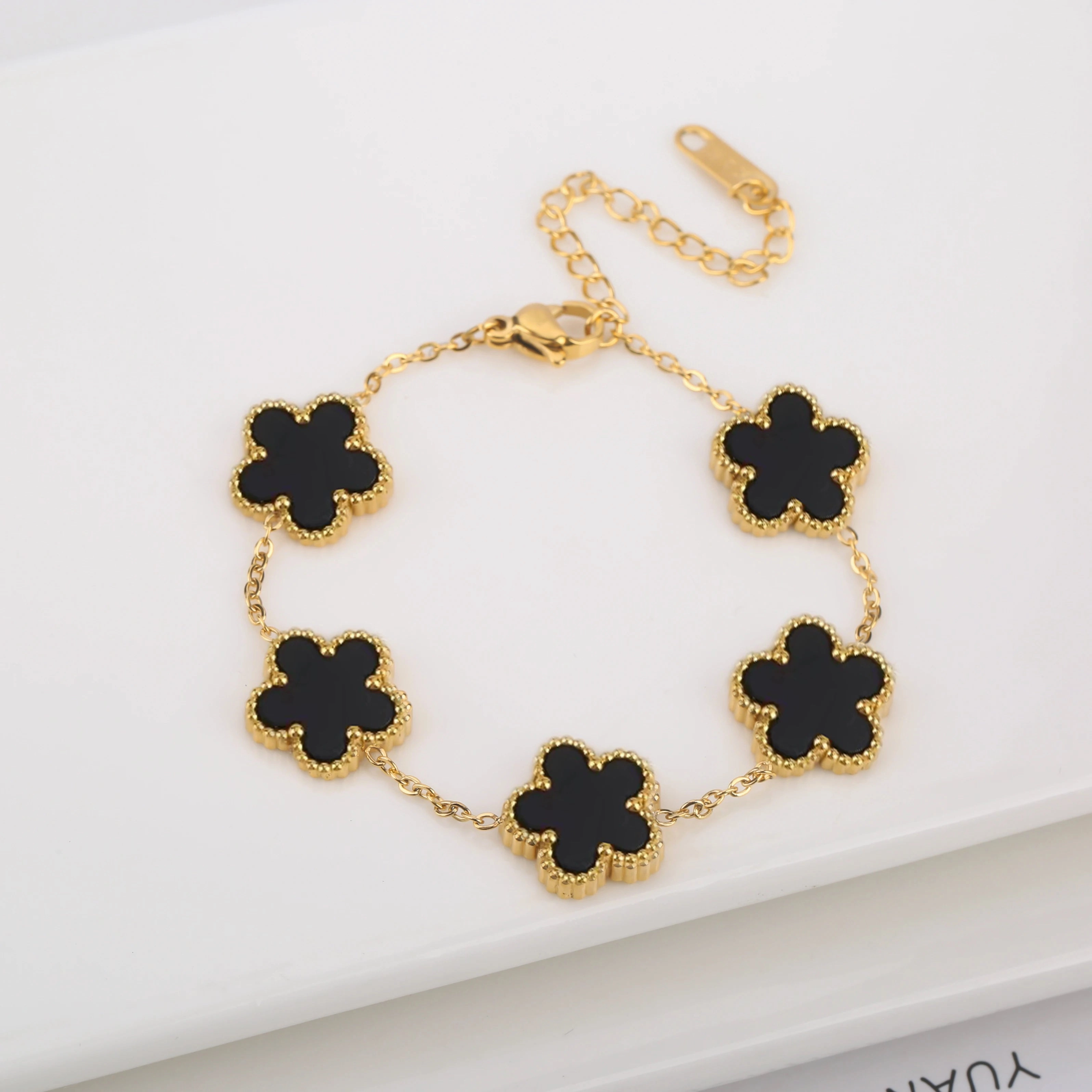 Hot Sale Stainless Steel Adjustable Clover Bracelet for Women