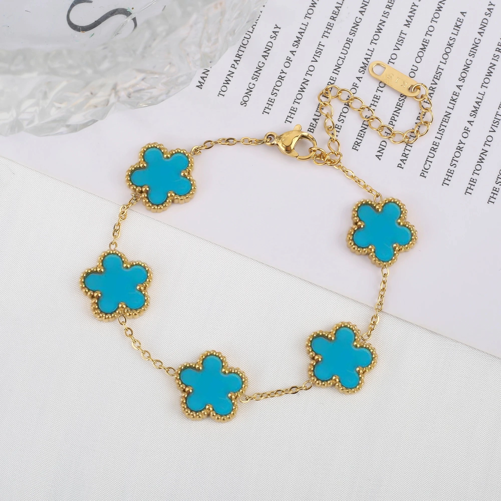 Hot Sale Stainless Steel Adjustable Clover Bracelet for Women