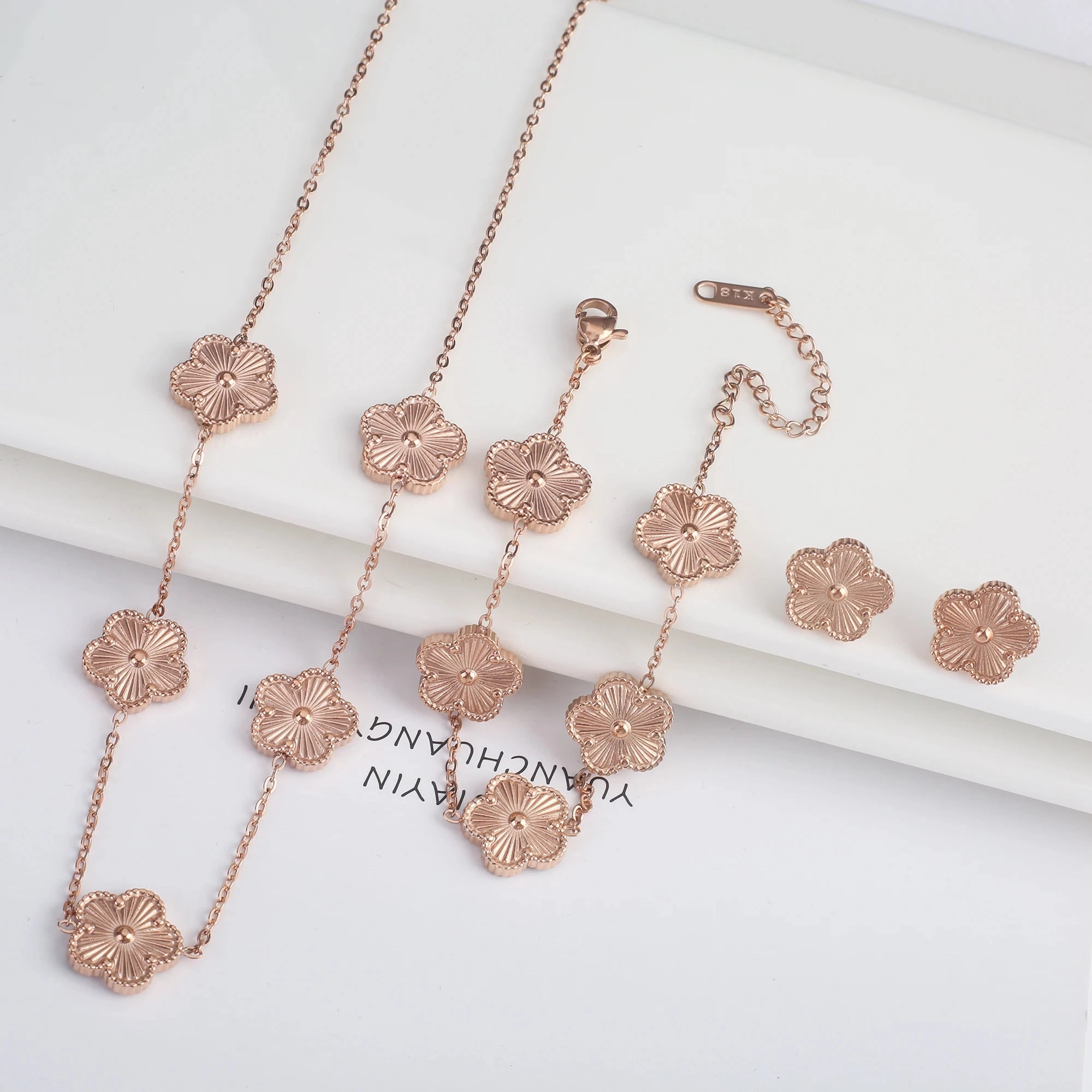Hot Sale Stainless Steel Adjustable Clover Bracelet for Women