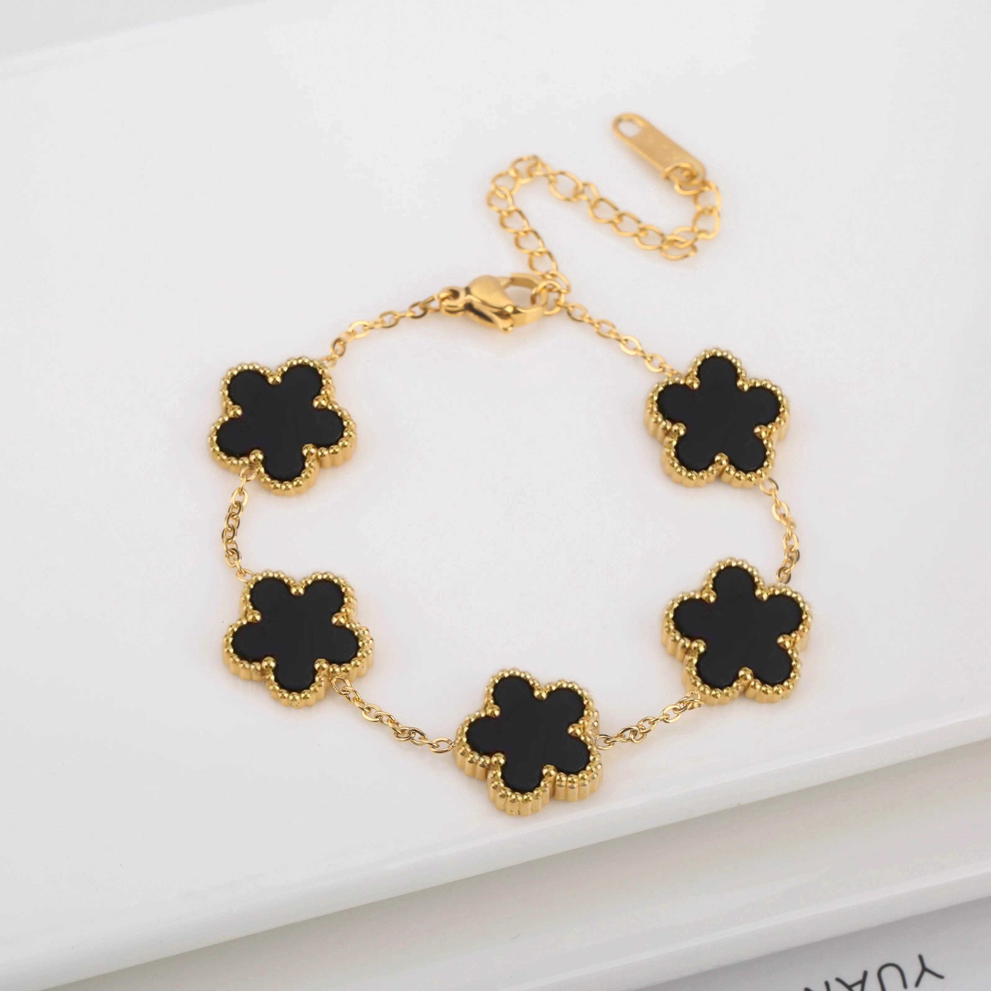 Hot Sale Stainless Steel Adjustable Clover Bracelet for Women