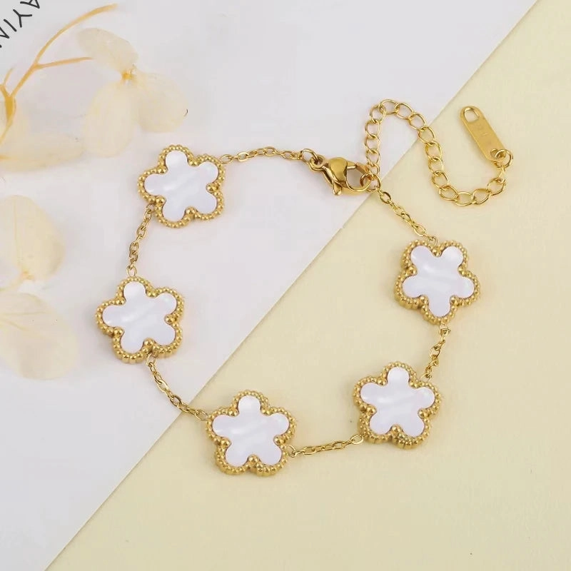 Hot Sale Stainless Steel Adjustable Clover Bracelet for Women