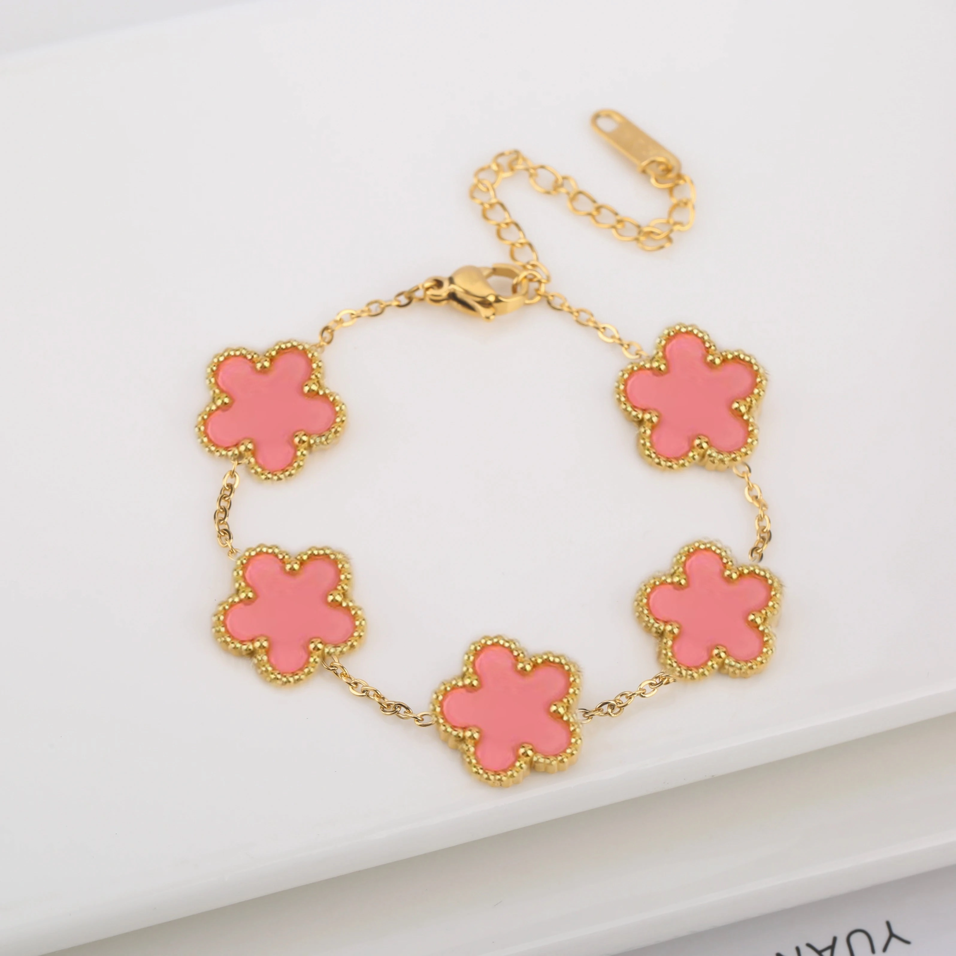 Hot Sale Stainless Steel Adjustable Clover Bracelet for Women