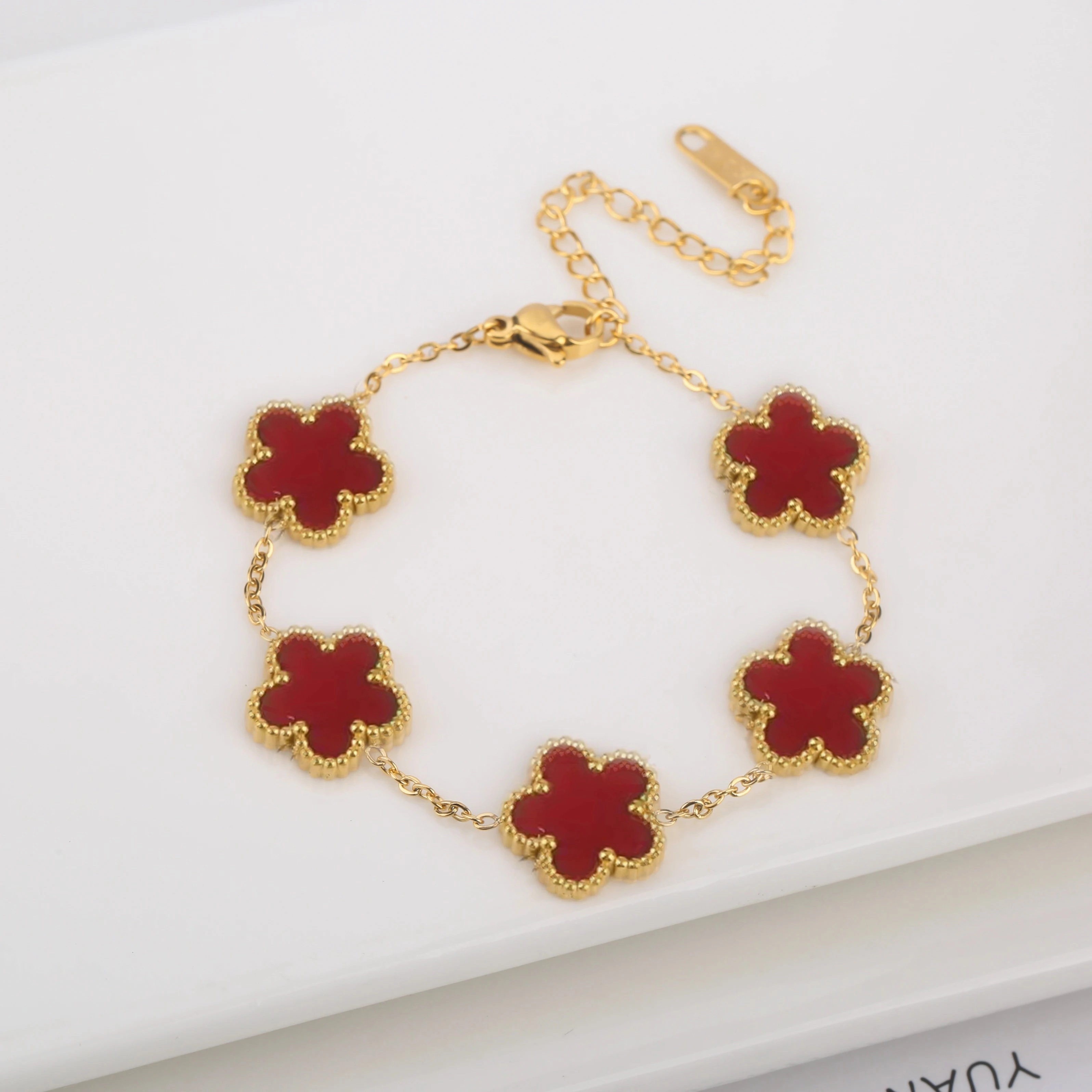 Hot Sale Stainless Steel Adjustable Clover Bracelet for Women