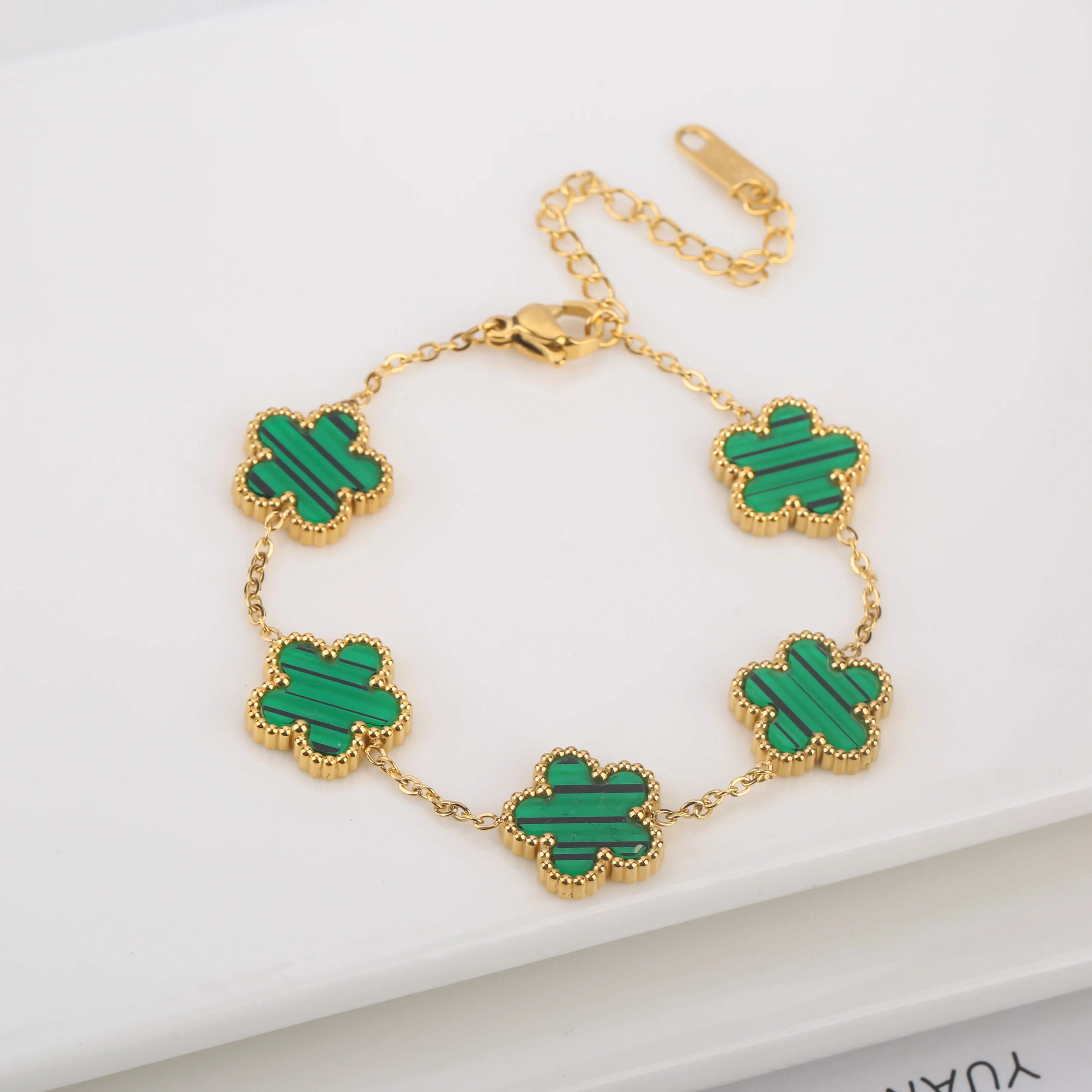 Hot Sale Stainless Steel Adjustable Clover Bracelet for Women