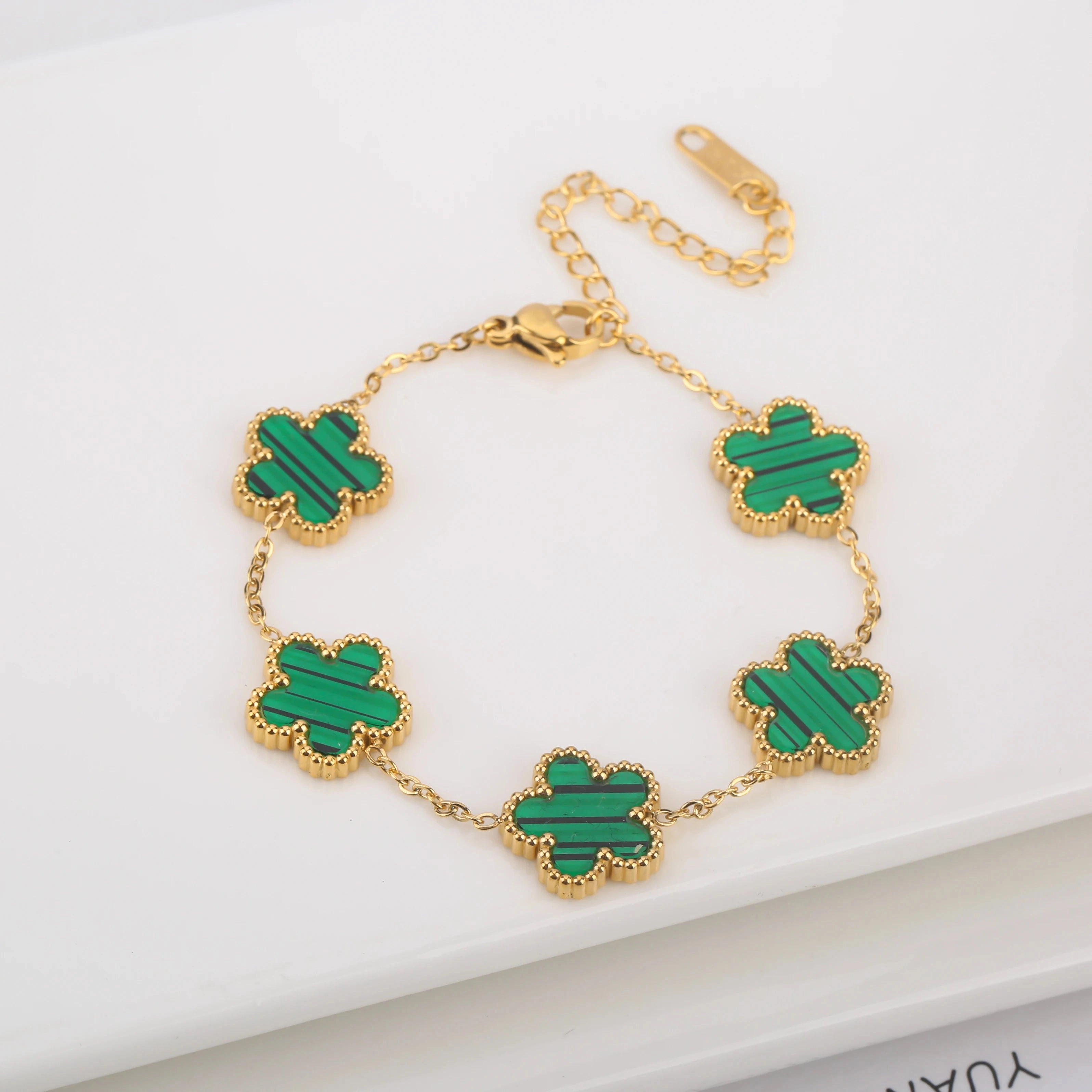 Hot Sale Stainless Steel Adjustable Clover Bracelet for Women
