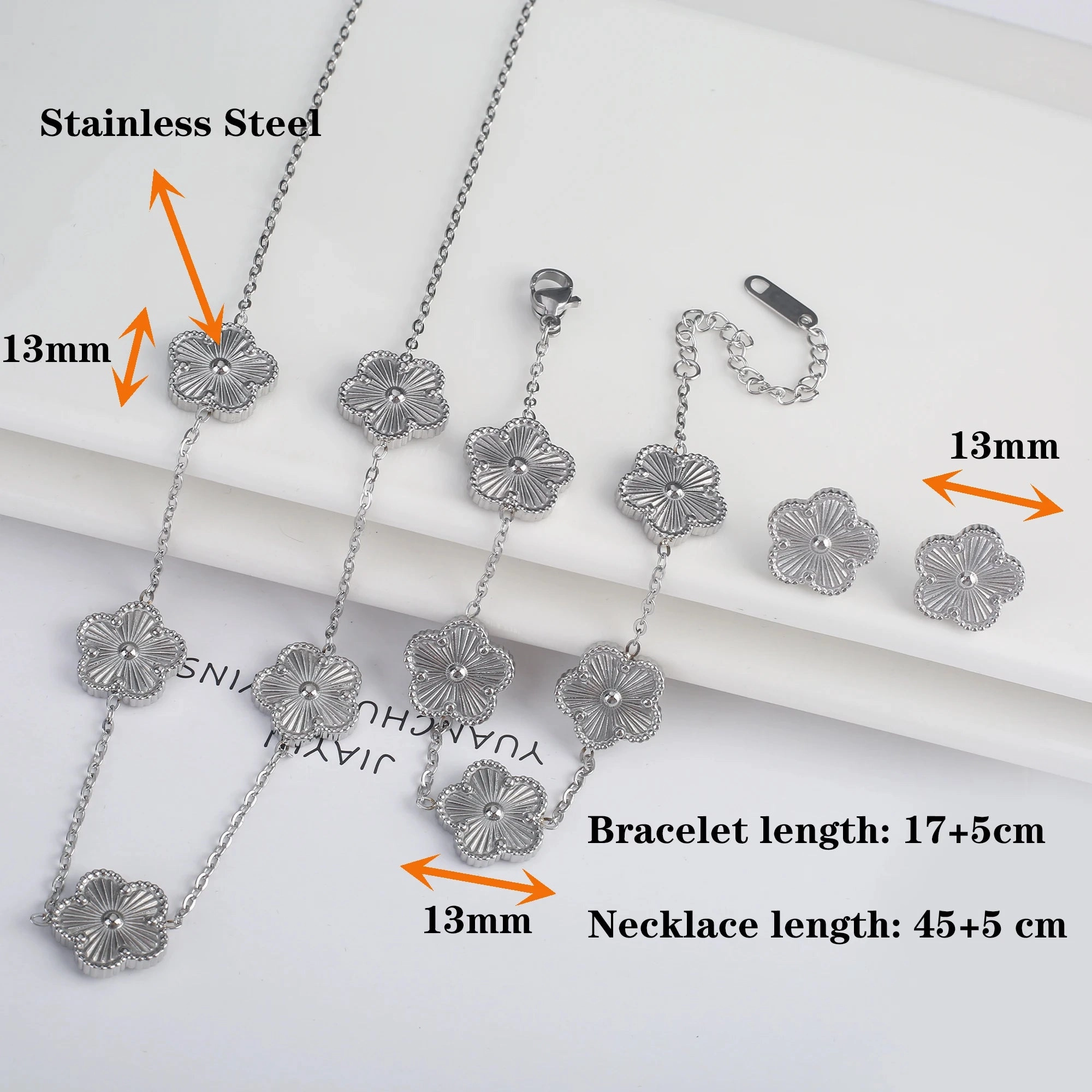 Hot Sale Stainless Steel Adjustable Clover Bracelet for Women