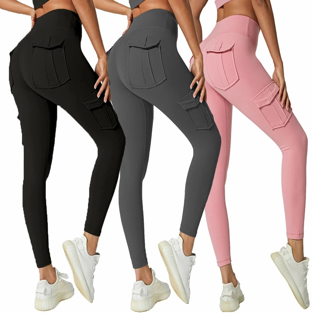 Hot Sale Women Yoga Workout Pocket Leggings High Waist Stretch
