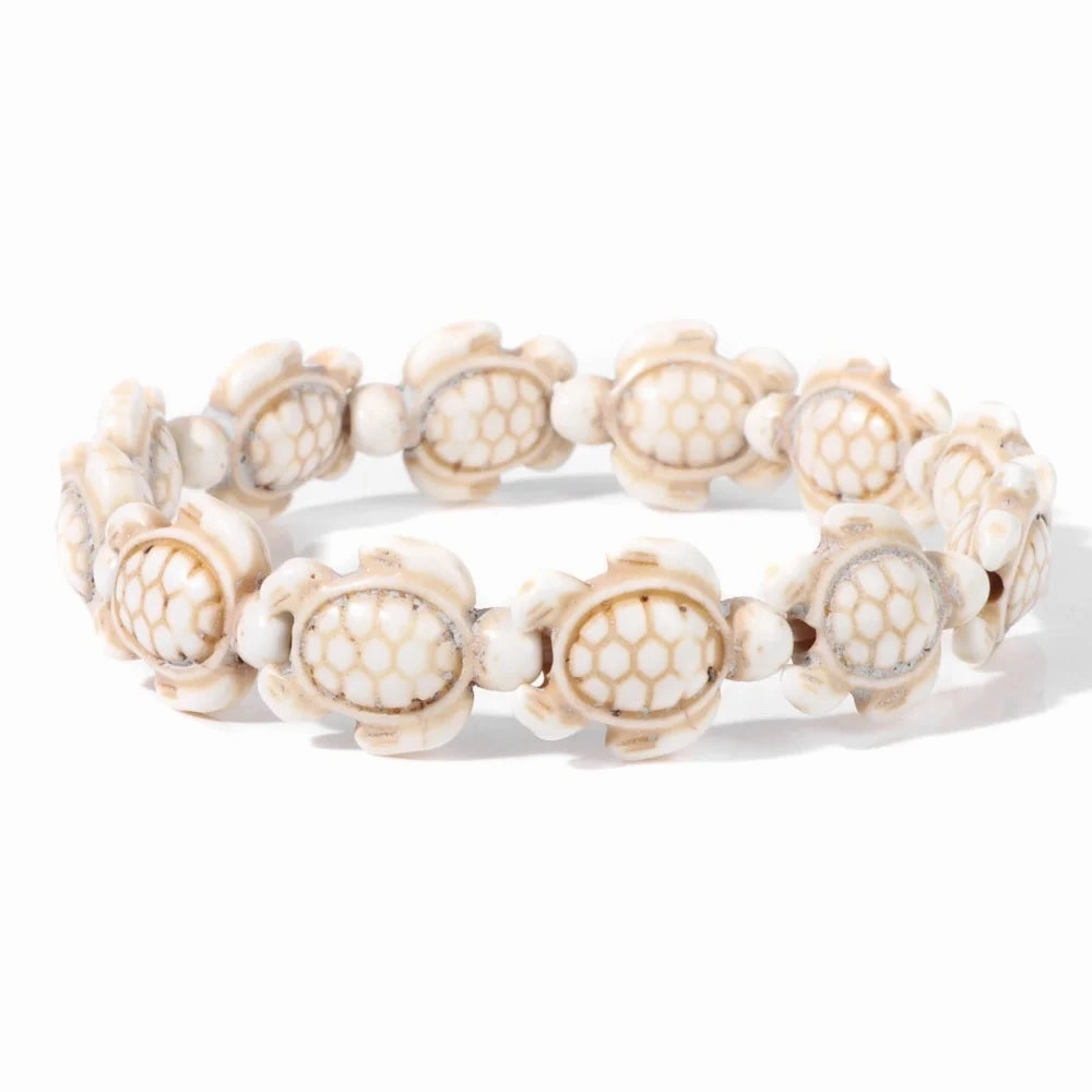 Hot Selling Sea Turtles Beads Bracelet Turquoise Skull Stretch Jewelry