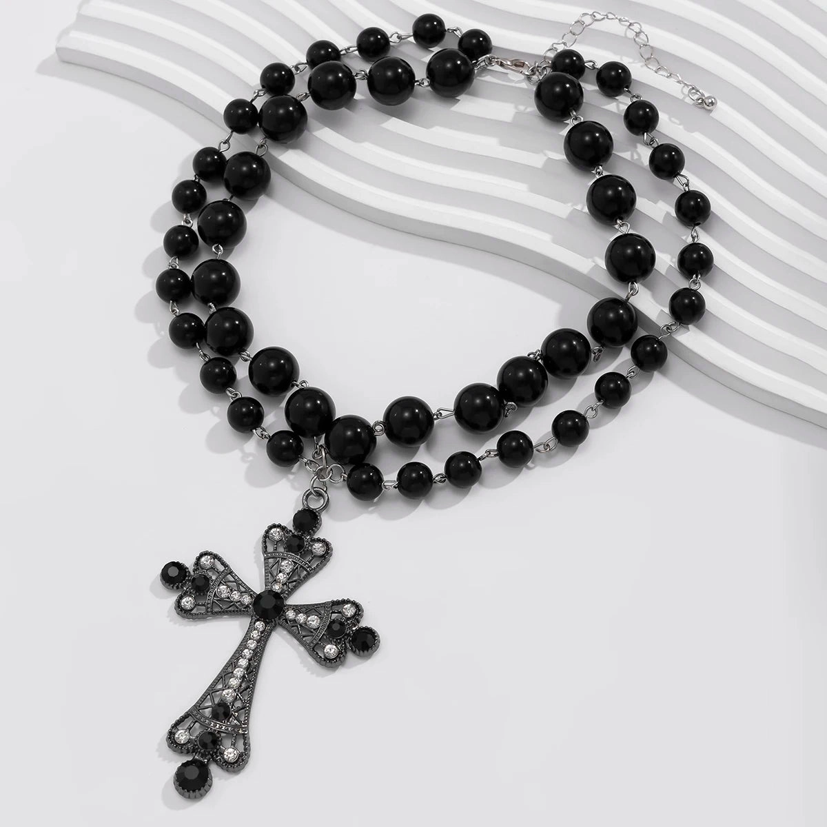 IngeSight.Z Trendy Goth Large Cross Pendant Necklace for Women