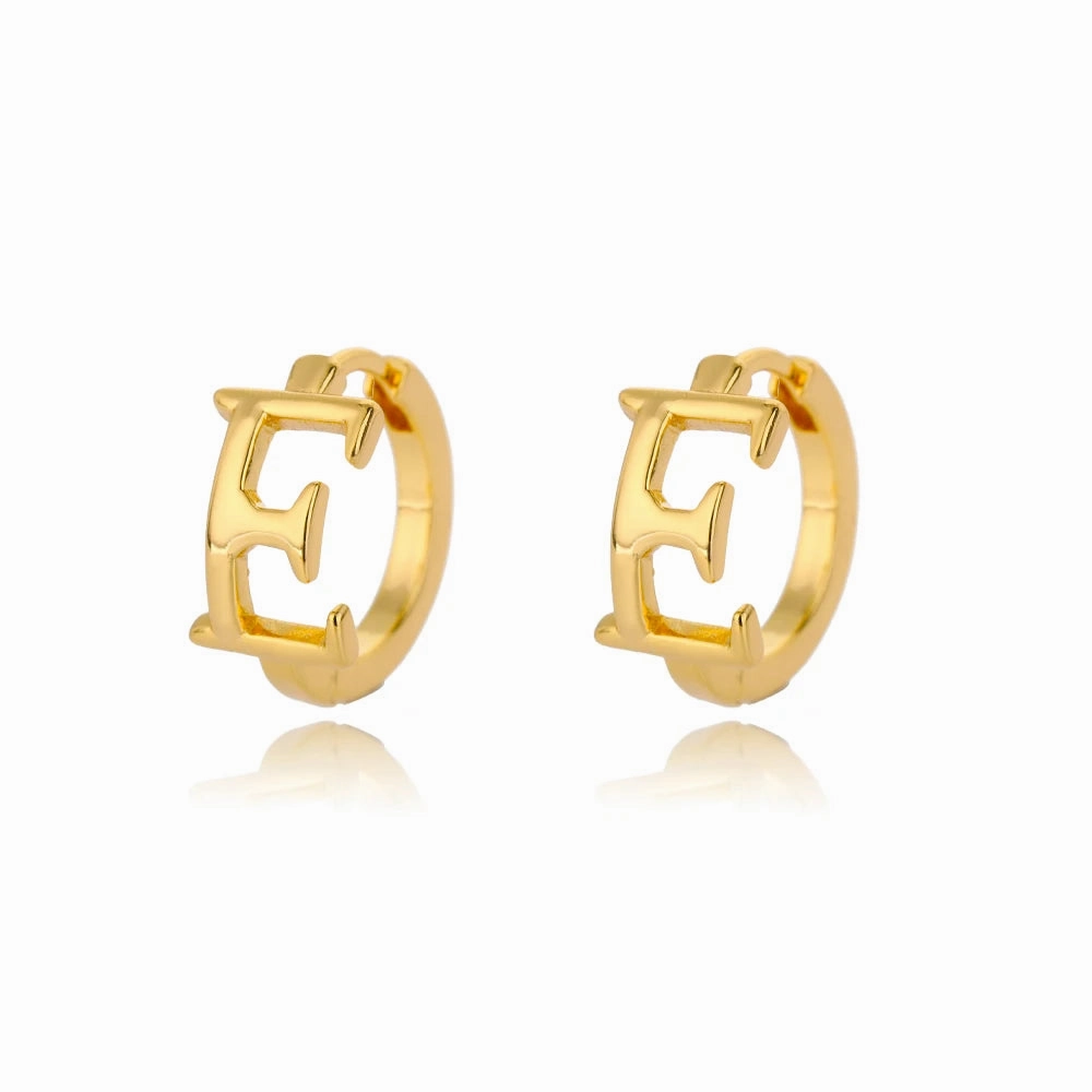Initial Letter Stud Earrings For Women Stainless Steel A-Z Jewelry