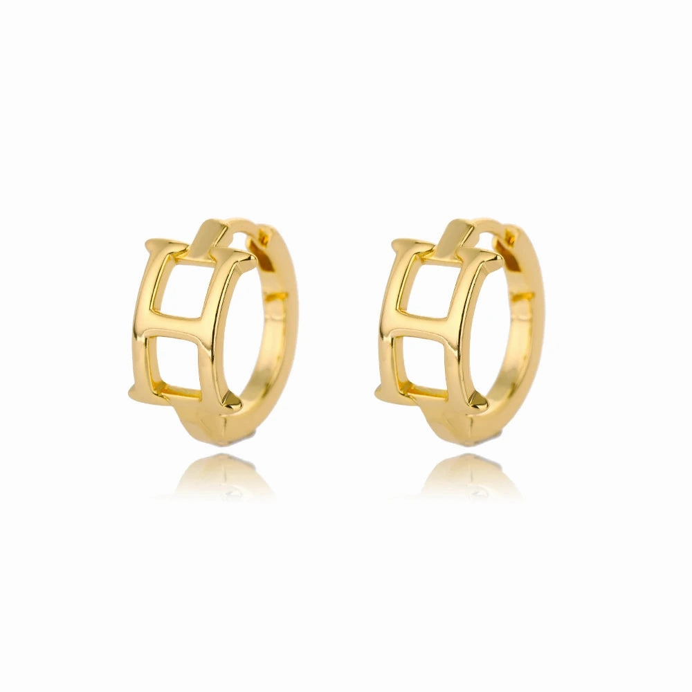 Initial Letter Stud Earrings For Women Stainless Steel A-Z Jewelry
