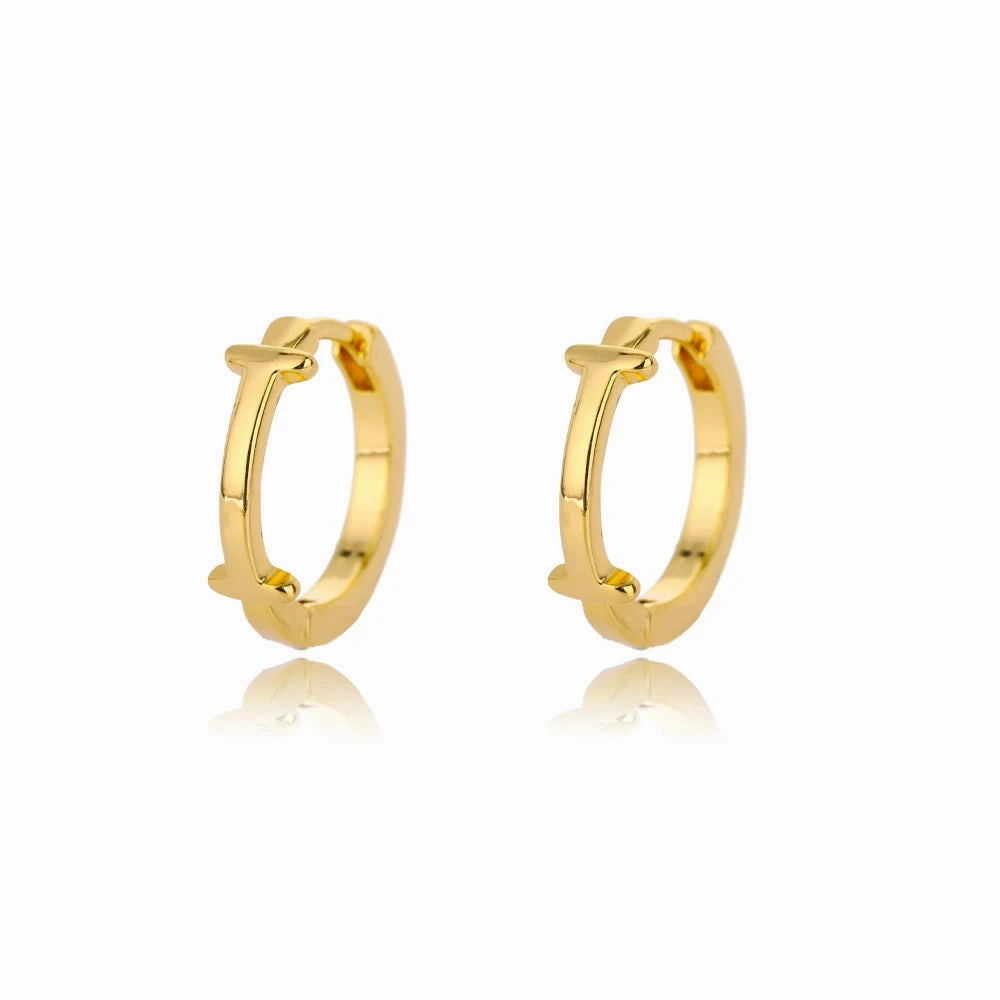 Initial Letter Stud Earrings For Women Stainless Steel A-Z Jewelry