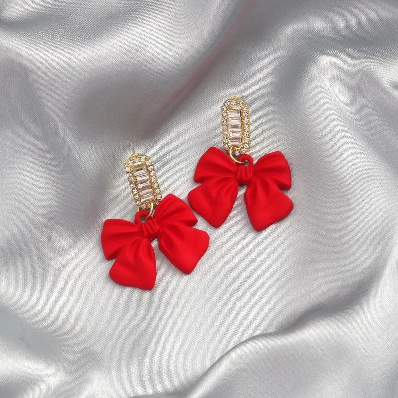 Inlaid Zircon Gold Colour Flower Earrings Unique Design Fashion Jewelry