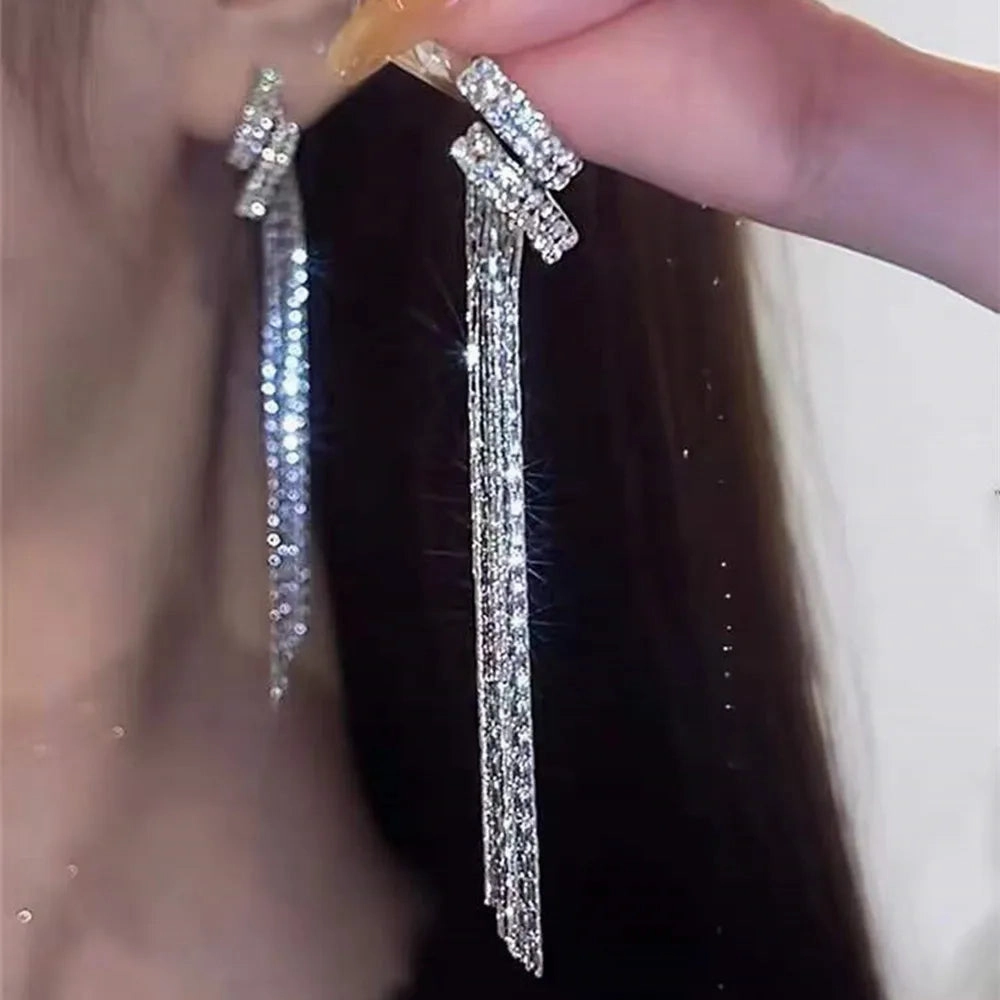 Inlaid Zircon Gold Colour Flower Earrings Unique Design Fashion Jewelry