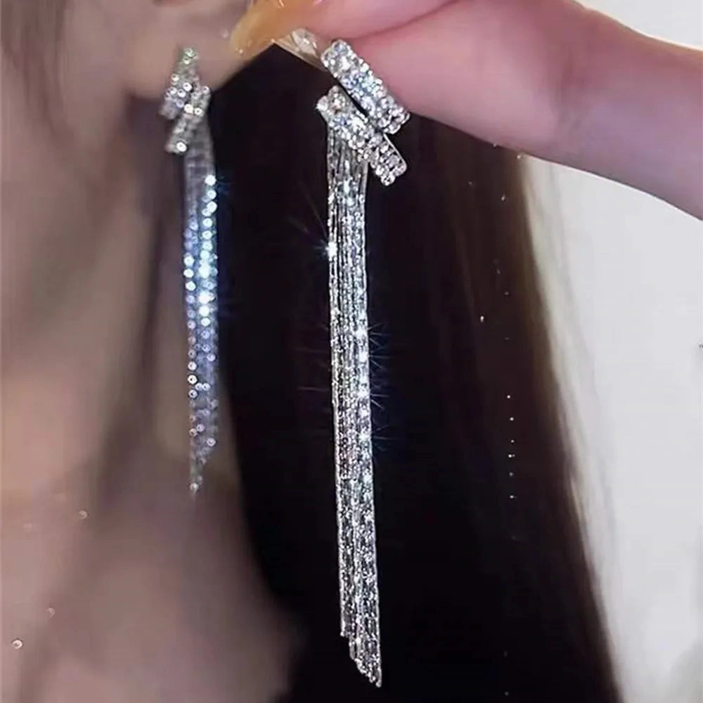 Inlaid Zircon Gold Colour Flower Earrings Unique Design Fashion Jewelry