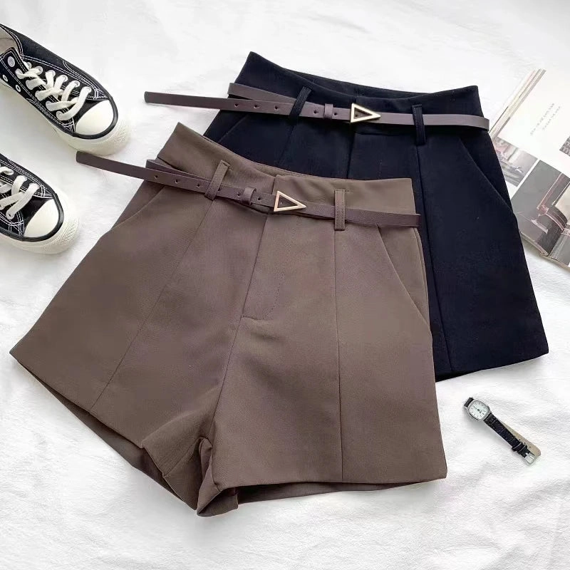 ITOOLIN Casual Women's A-line High Waist Shorts Chic Style