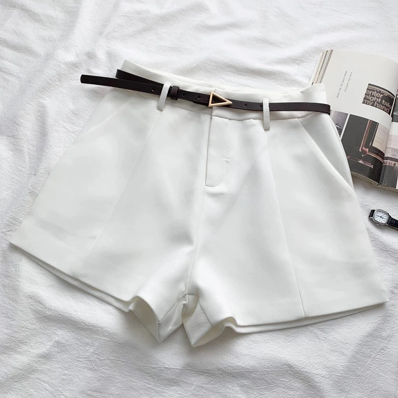 ITOOLIN Casual Women's A-line High Waist Shorts Chic Style