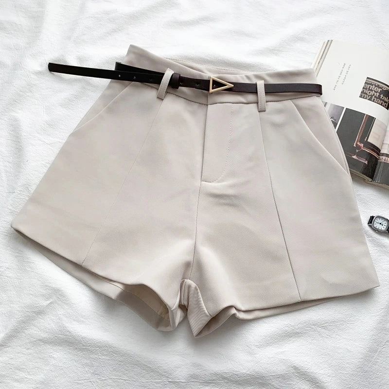 ITOOLIN Casual Women's A-line High Waist Shorts Chic Style