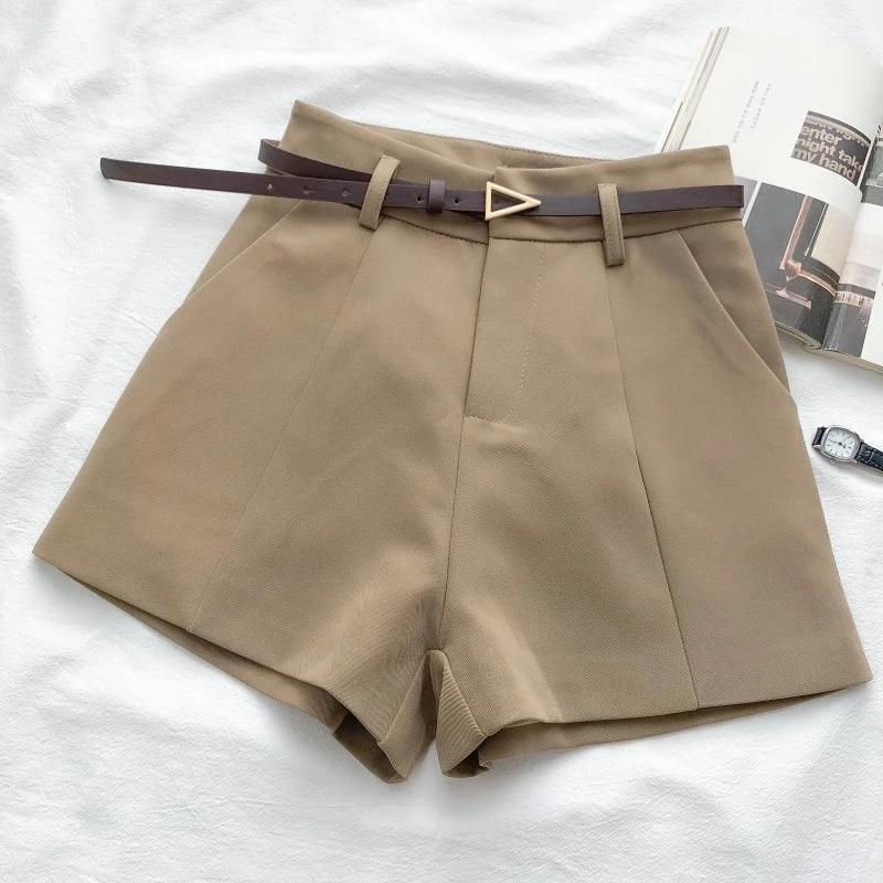 ITOOLIN Casual Women's A-line High Waist Shorts Chic Style
