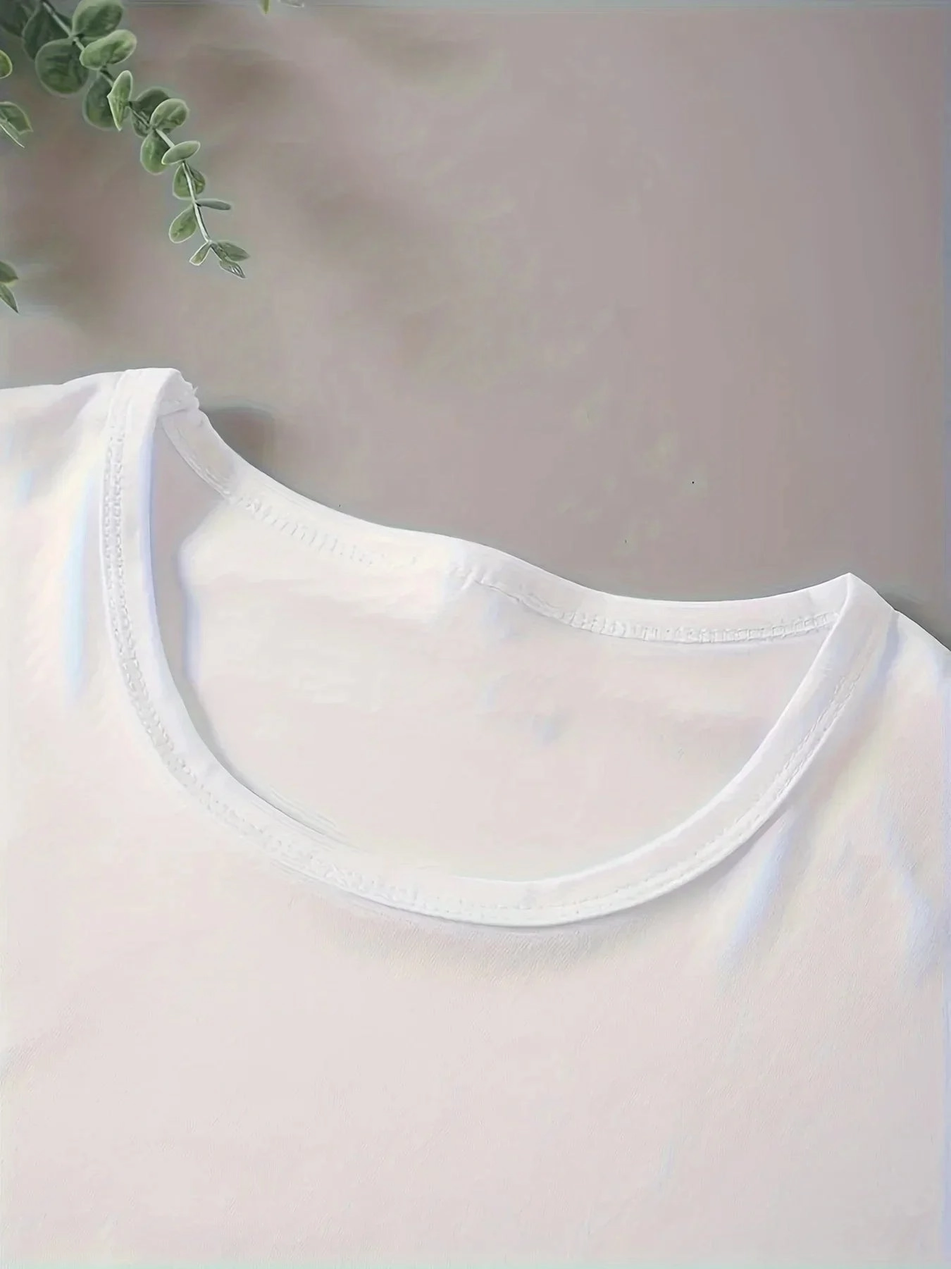 Korea Style Silver Cherry Graphic Print Short Sleeve Crew Neck T-Shirt for Women Summer Casual Top