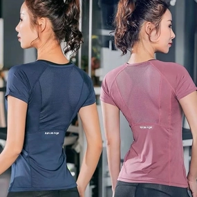 Ladies Sportswear Yoga Wear Plus Size T-Shirt for Fitness