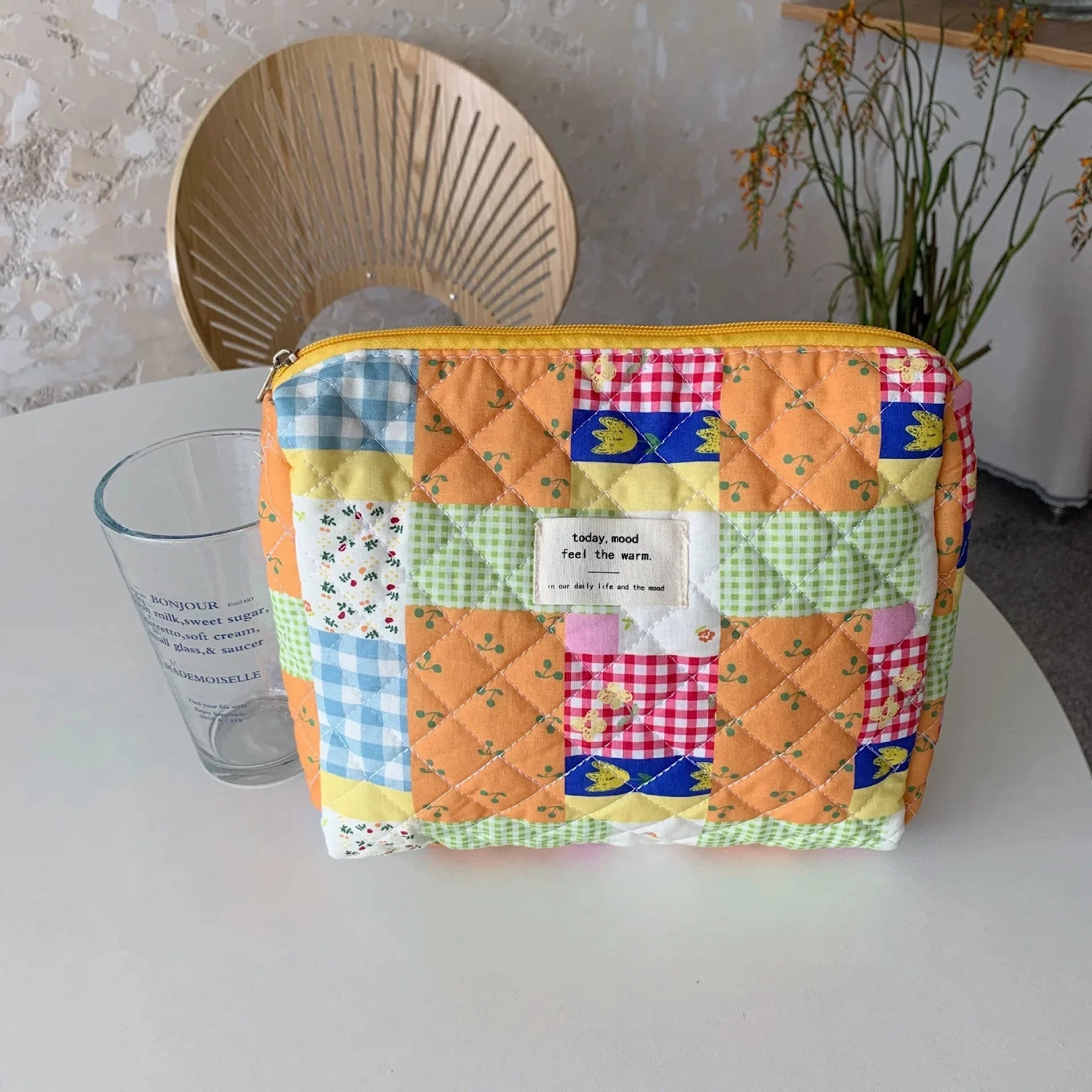 Large Capacity Women's Cosmetic Bag with Zipper for Travel