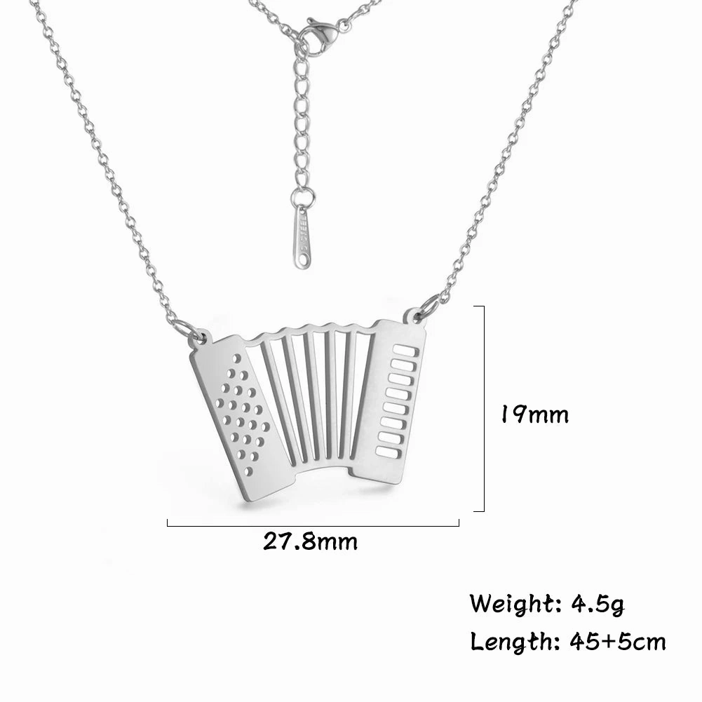 Lemegeton Stainless Steel Music Necklace Pendant for Women
