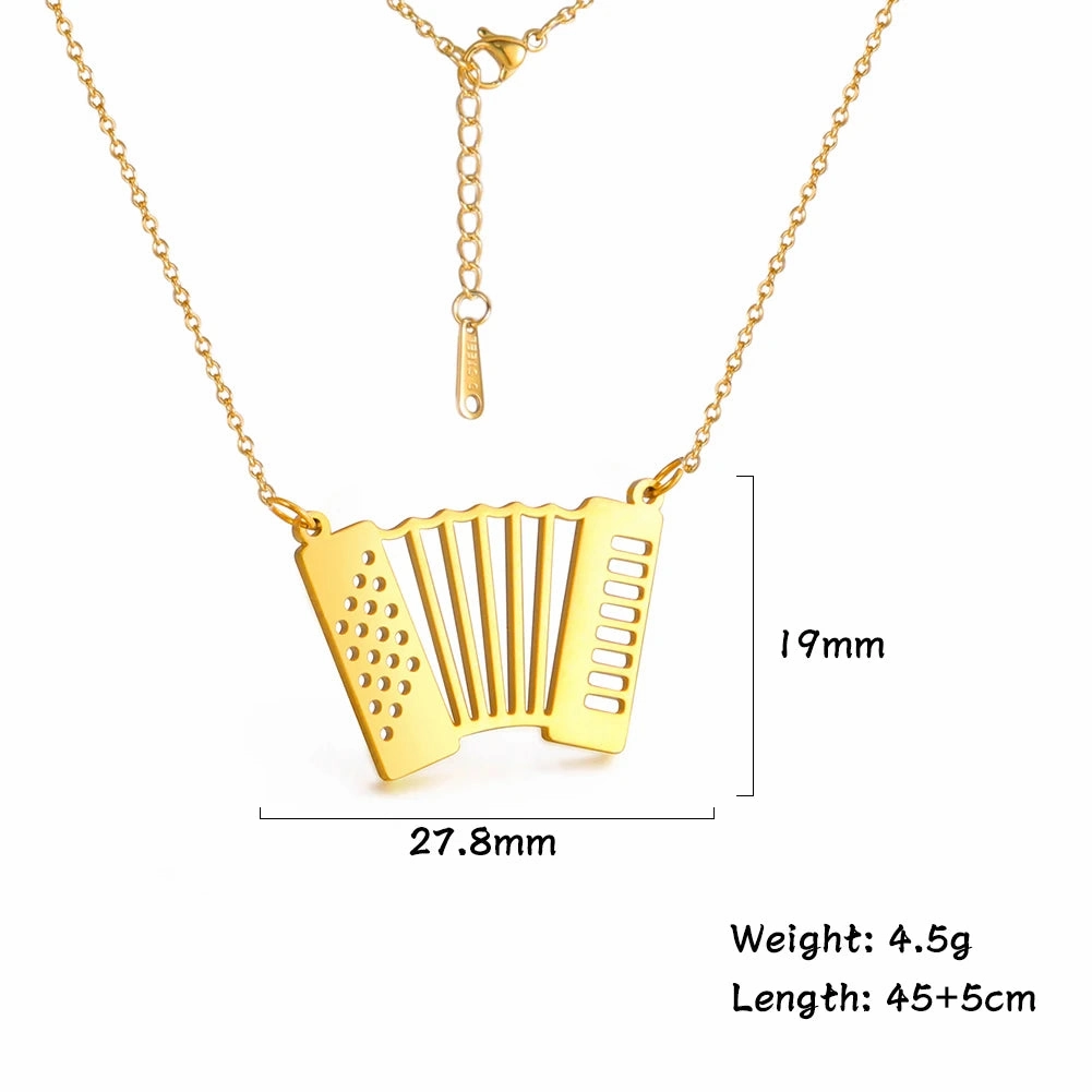 Lemegeton Stainless Steel Music Necklace Pendant for Women