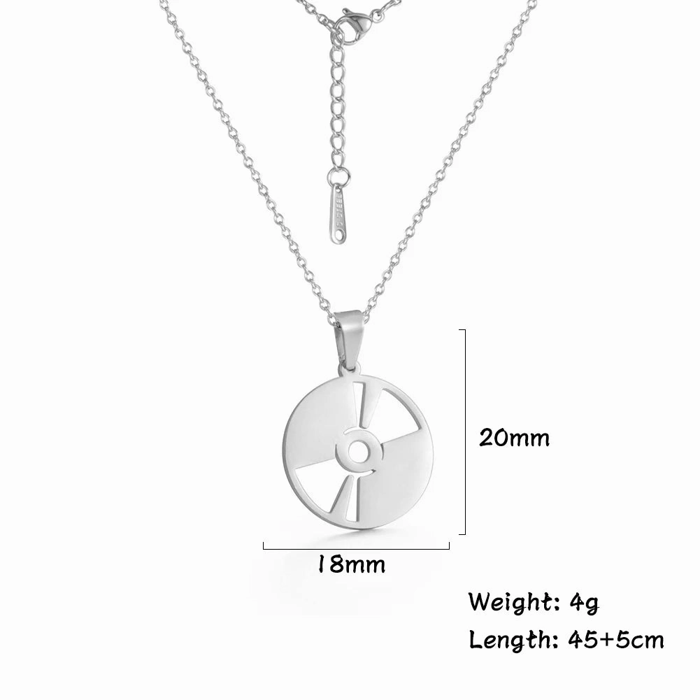 Lemegeton Stainless Steel Music Necklace Pendant for Women
