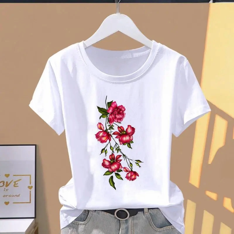 Leopard Print Oversized Casual Women's T-Shirt - Trendy Short-Sleeve Modal Top for Stylish Comfort