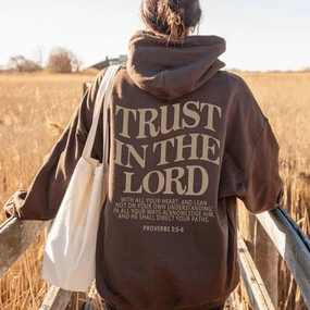 Love Like Jesus Letter Print Hoodie for Women Casual Warm Oversize Sweatshirt