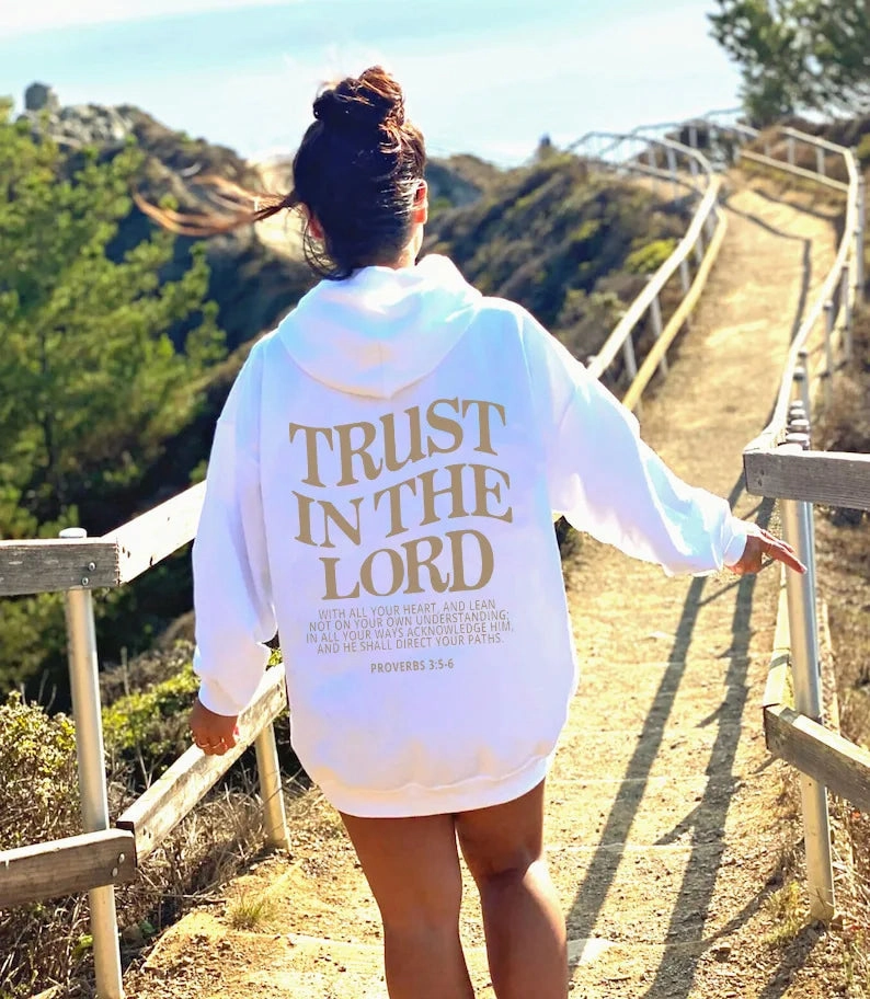 Love Like Jesus Letter Print Hoodie for Women Casual Warm Oversize Sweatshirt