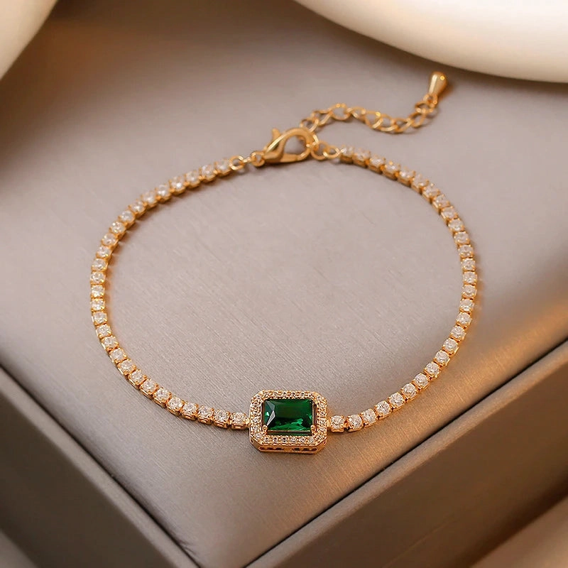 Luxury Elegant Gold Zircon Bracelets for Women Adjustable
