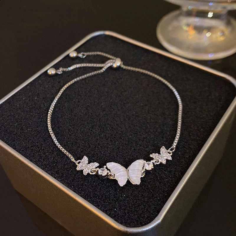 Luxury Elegant Gold Zircon Bracelets for Women Adjustable