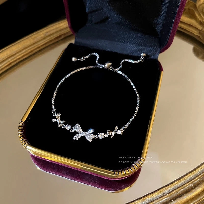 Luxury Elegant Gold Zircon Bracelets for Women Adjustable