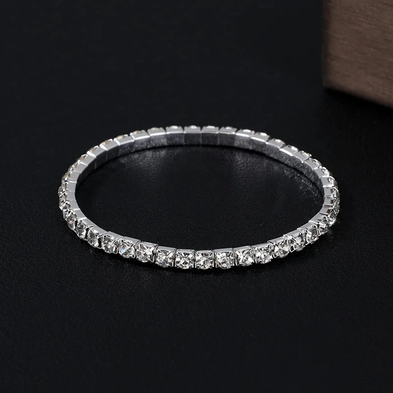 Luxury Elegant Gold Zircon Bracelets for Women Adjustable