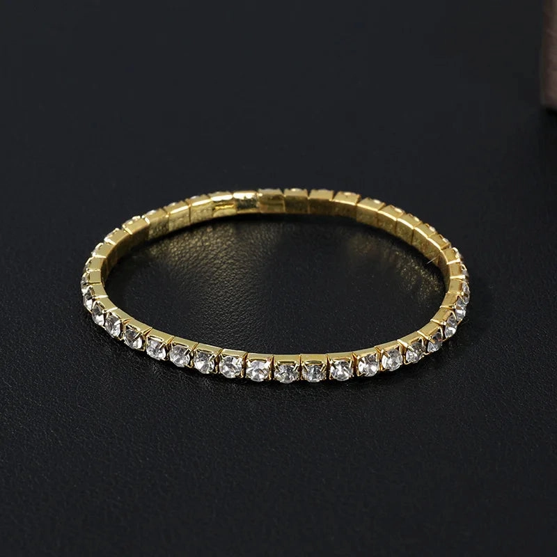 Luxury Elegant Gold Zircon Bracelets for Women Adjustable
