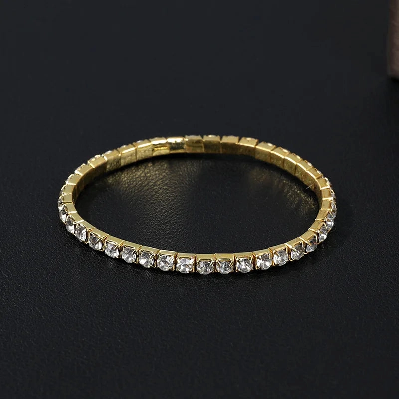 Luxury Elegant Gold Zircon Bracelets for Women Adjustable