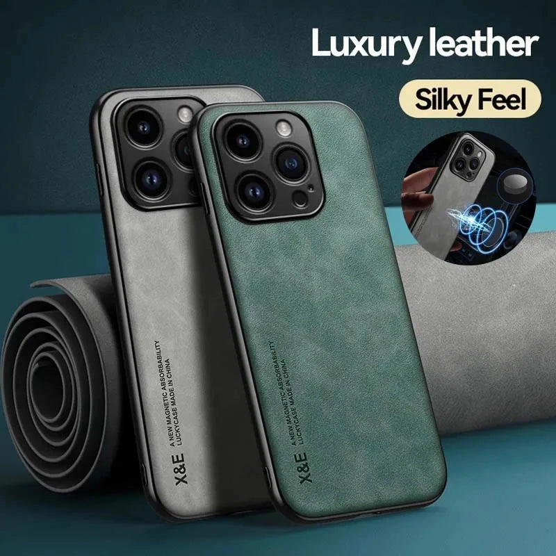 Luxury Protective Case For iPhone 15 14 13 12 11 Pro Max Plus 12 13 Mini 8 7 SE X XS XR With Car Holder Coque Fundas