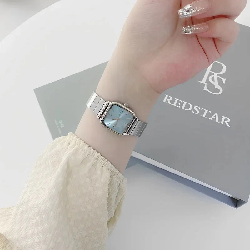 Luxury Women Quartz Watch Stainless Steel Band Versatile Stylish Bracelet