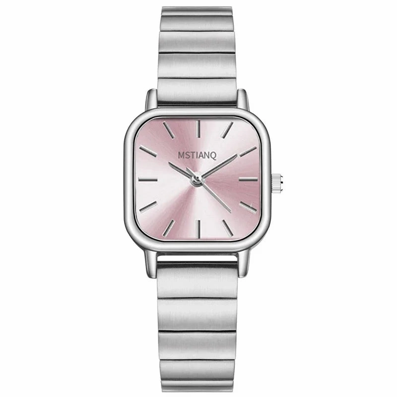 Luxury Women Quartz Watch Stainless Steel Band Versatile Stylish Bracelet