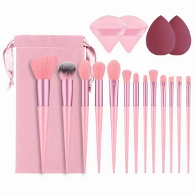 Makeup Brushes Set With 4 Sponge Puff for Women Complete Kit