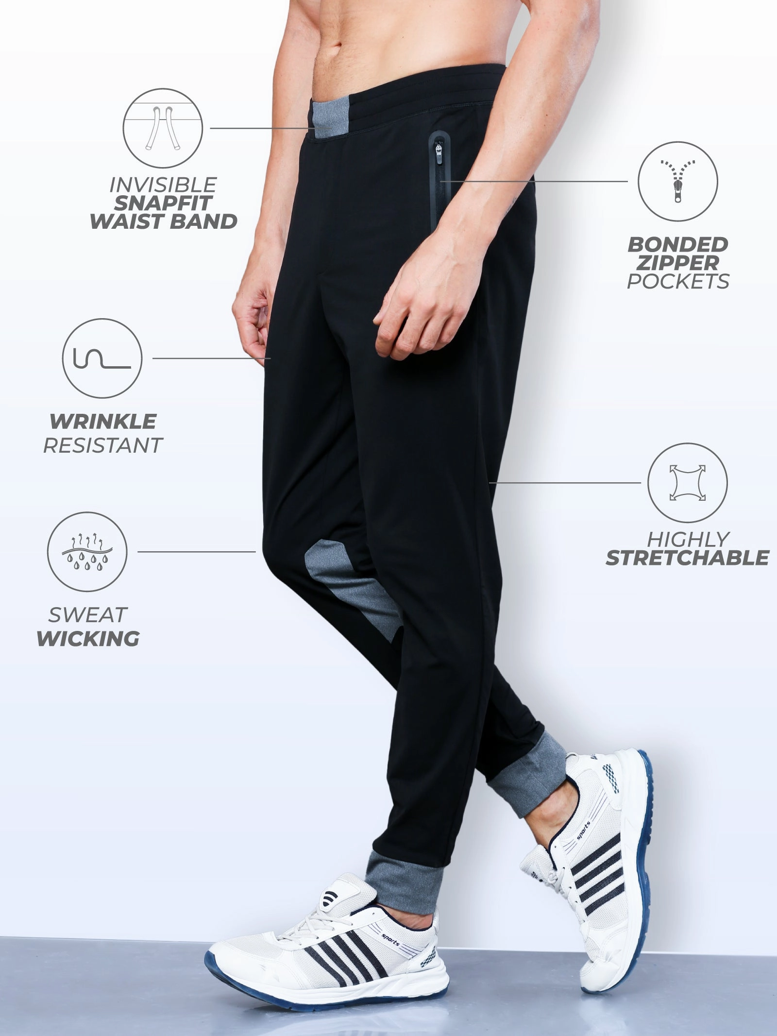 Men's Athletic Workout Jogger Pants with Pockets