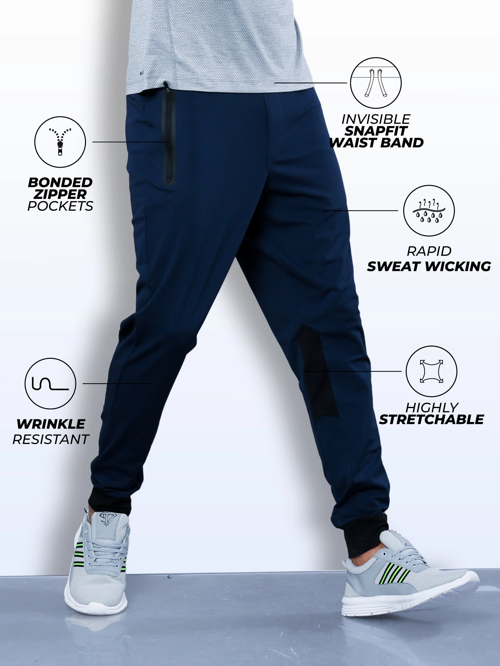 Men's Athletic Workout Jogger Pants with Pockets