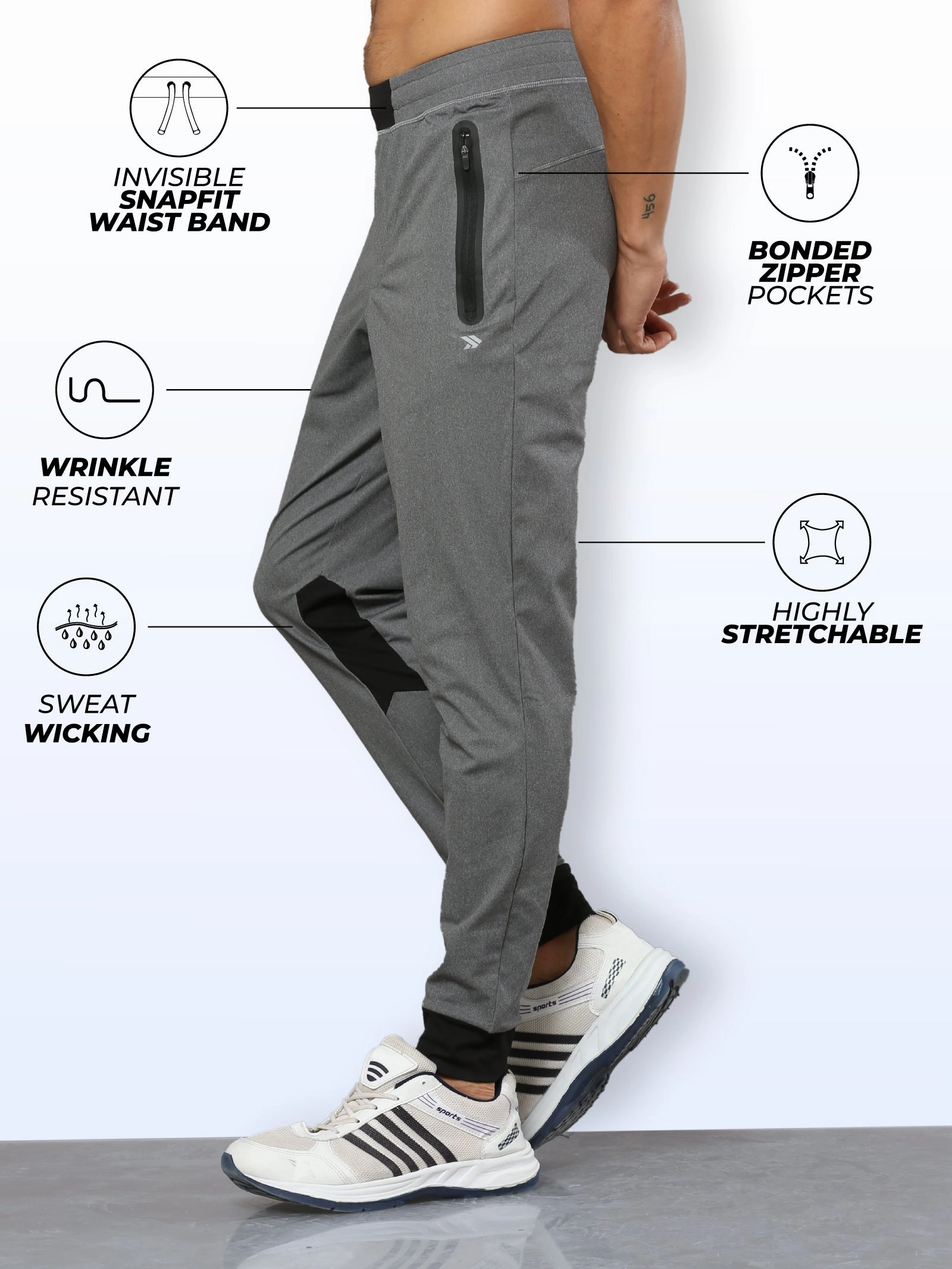 Men's Athletic Workout Jogger Pants with Pockets