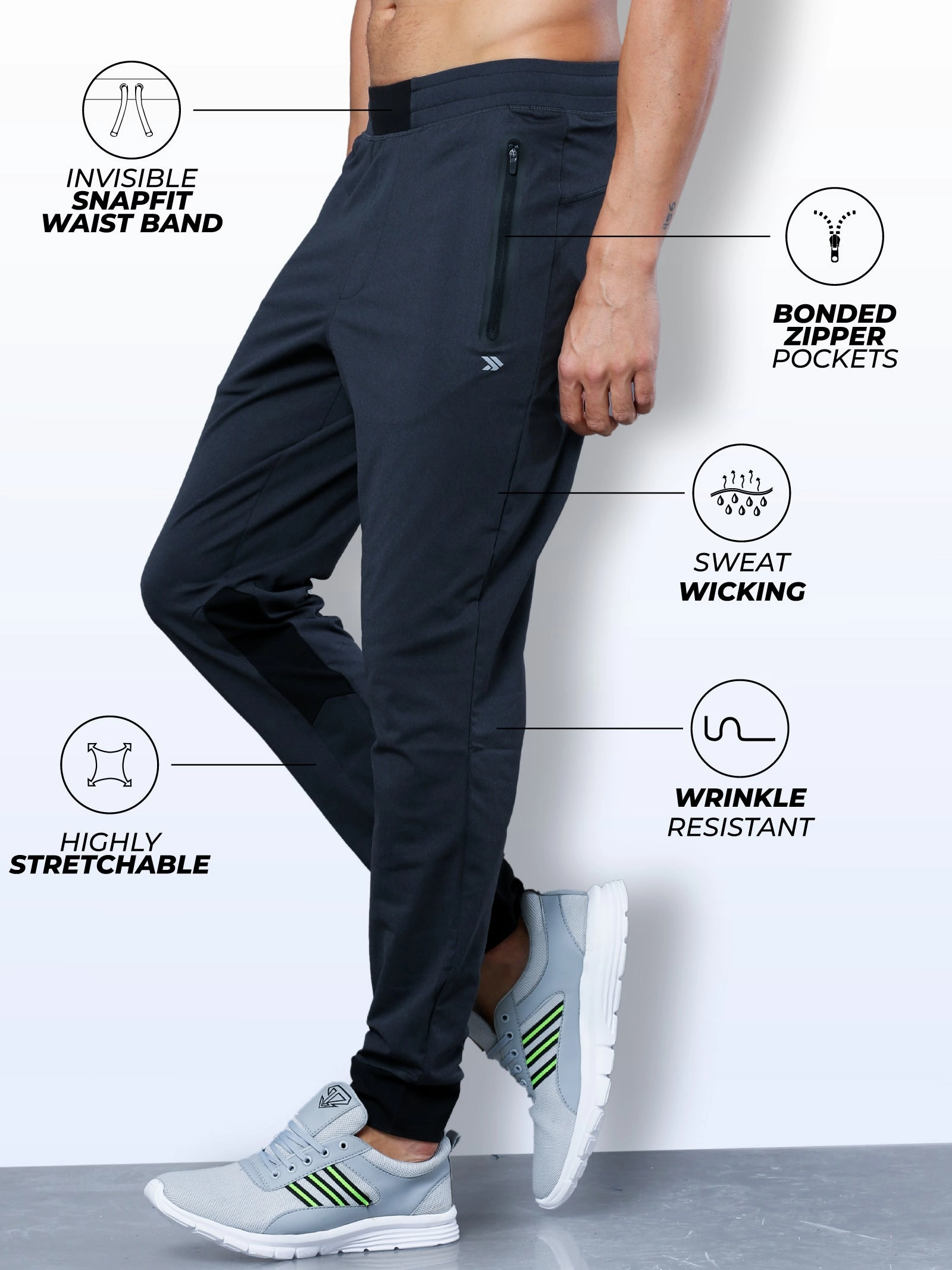 Men's Athletic Workout Jogger Pants with Pockets