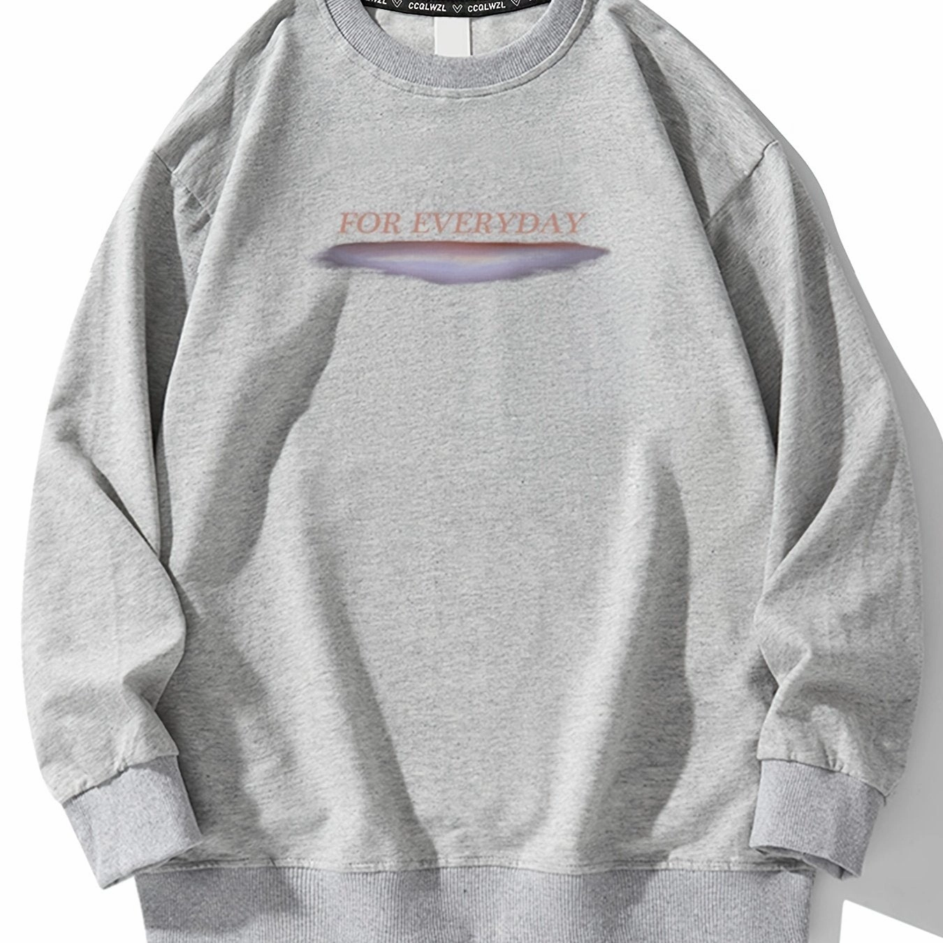 Men's Creative Graphic Print Round Neck Long Sleeve Sweatshirt