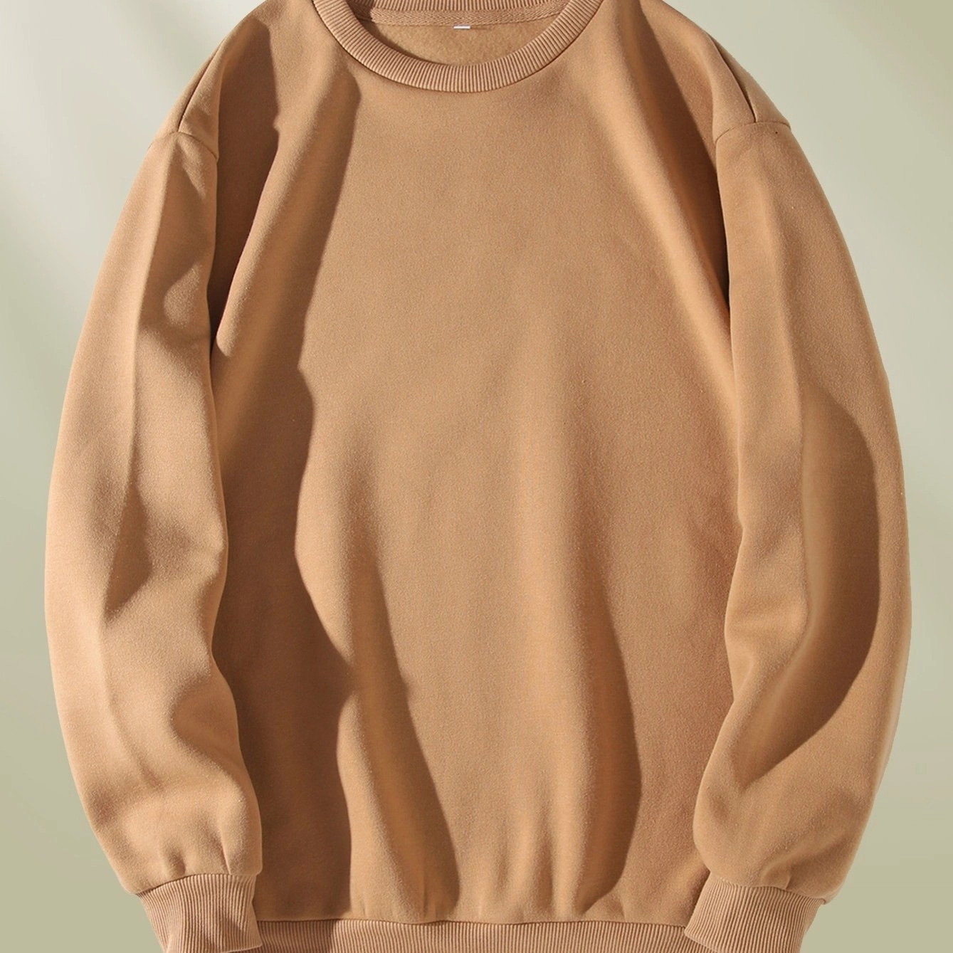 Men's Solid Color Round Neck Sweatshirt